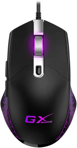 [M705] Genius Scorpion M705 Wired Gaming Mouse, 6 Buttons, Optical Sensor, DPI Switch Adjustable, 7 RGB Lighting Effect, USB Interface, 1.8m Braided Cable, Black | M705