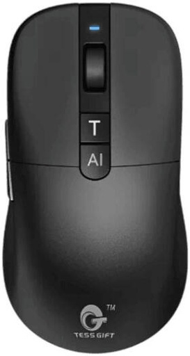 [TG-OP-Black] Tess Gift AI Voice Mouse, 3-Speed DPI, 4000 FPS, PixArt PA3212 Sensor, Voice Input Search, Voice & Word Translation, Form Doc Output, Code Generation, SWOT Analysis, AI Painting, Black | TG-OP-Black
