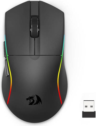 [M816-PRO] Redragon Deicide M816 Pro Wireless Gaming Mouse, 26,000 DPI, Tri-Mode, 61g Ultra-Light Mouse Gaming, 6 Full Programmable Buttons, Software Support, 200Hrs Battery Life, Black | M816-PRO