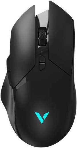 [V30L] Rapoo Dual Mode Wireless/Wired Gaming Mouse, 12,000 DPI PAW3311 Sensor, RGB Lighting, 79 g Lightweight, Magnetic Receiver Storage, 100 Hour Battery Life, Black | V30L