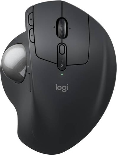 [910-007259] Logitech MX Ergo S Advanced Wireless Trackball Mouse, USB-C Rechargeable Wireless Ergonomic Mouse with Bluetooth and Encrypted Dongle, 6 Programmable Buttons, for PC/Mac, Graphite | 910-007259