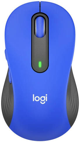 [910-006232] Logitech Signature M650 L Full-Size Mouse, Right Handed, Programmable Side Buttons, SilentTouch Technology, RF Wireless, Bluetooth LE Connection, 2000 dpi Optical Sensor, 5 Buttons, Blue | 910-006232