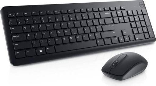 [580-AKFX] Dell KM3322W Wireless Keyboard and Mouse Combo, Arabic QWERTY Layout, Full Size Keyboard, 2.4GHz Wireless, 1000 DPI Optical Mouse, Spill Resistant Keys, Black | 580-AKFX