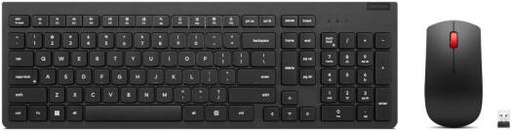 [4X31N50745] Lenovo Essential Wireless Combo Keyboard & Mouse Gen2, Optical sensor & 1600 DPI Resolution Mouse, English Layout, 2.4GHz Connection, Adjustable Tilt Leg & Spill-Resistant Keyboard, Black | 4X31N50745