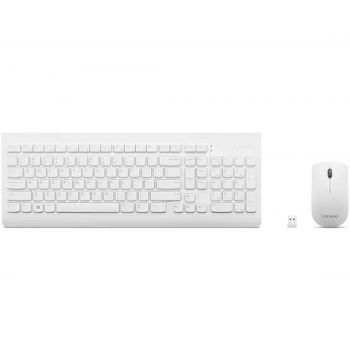 [GX30Z91077] Lenovo 510 Wireless Combo Keyboard & Mouse, Island-style Keys for Better Accuracy, Optical Mouse With 1200 DPI Resolution, 2.4GHz Wireless Connectivity, English Arabic, White | GX30Z91077