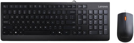 [GX30M39644] Lenovo 300 USB Combo Keyboard and Mouse, 1600 Dpi Resolution, 2.5 Zone English Keyboard Layout, Black | GX30M39644