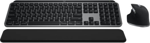 [920-012592] Logitech MX Keys S Combo Wireless Keyboard and Mouse, Palm Rest, Customizable Illumination, Fast Scrolling, Bluetooth, USB-C, for Windows, Linux, Chrome, Mac, English Layout, Graphite | 920-012592