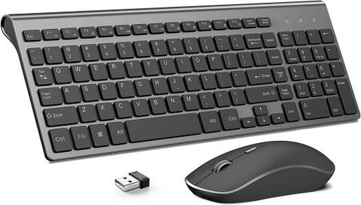 [JA-CB2BK] Joyaccess Wireless Keyboard and Mouse, Up to 2400 DPI Resolution, 5 Level Adjustment, Full Size keyboard, English Layout, 2.4GHz Wireless Technology, Black | JA-CB2BK