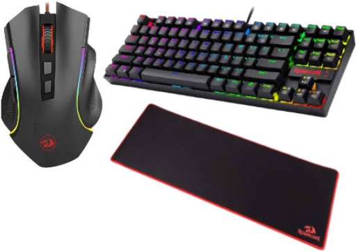 [S116] Redragon S116 Keyboard/Mouse/Mousepad 3in1 Combo, Black | S116