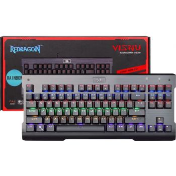 [K561R-1] Redragon K561 Mechanical Keyboard, LED Backlit, 87 Keys, Gold-Plated USB, Removable Keycaps, English Layout, Black | K561R-1