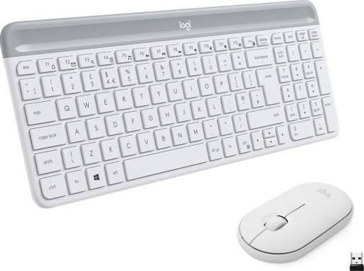 [920-009205] Logitech MK470 Slim Wireless Keyboard & Mouse Combo - White | 920-009205
