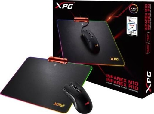 [XPG-INFAREX-M10-R10] INFAREX M10 Gaming Mouse + INFAREX R10 Gaming Mouse Pad, 125Hz, Full RGB color | XPG-INFAREX-M10-R10