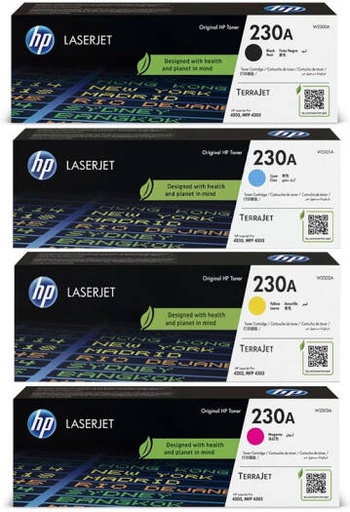 [hp-230a-toner-set-complete-laser-cartridge-4-pack-printer-supplies-high-yield-office-printing-solution-genuine-quality-replacement-consumables-cyan-magenta-yellow-black] HP 230A Toner Set, Complete Laser Cartridge 4 Pack, Printer Supplies, High Yield Office Printing Solution, Genuine Quality Replacement Consumables, Cyan, Magenta, Yellow, Black