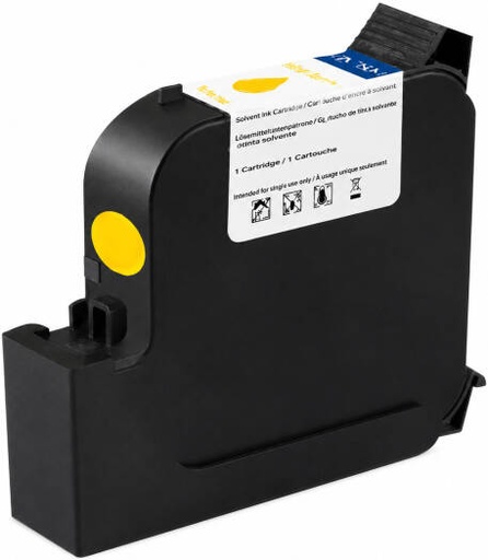 [EB22Y] BENTSAI EB22Y Solvent-Based Ink Cartridge 1 Inch (25.4mm) 42ml for Handheld Inkjet Printers B85, 6210B & B40, Yellow | EB22Y