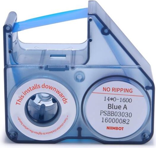 [B18-R1416-Blue] NIIMBOT B18 Compatible Labeling Ribbon, Replacement Refill Tapes for Thermal Transfer Label Printer, Legible Printing, Long Lasting Non Fade, Up to 16 Meters, Blue | B18-R1416-Blue