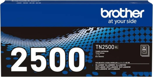 [TN2500XL] Brother TN2500XL High Yield Toner Cartridge, Up to 3,000 Pages, Black | TN2500XL