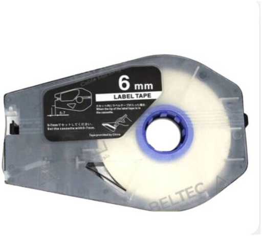 [Canon6mm-Silver] Canon Label Tape Cassette, Width 6mm for Canon MK-3000 & MK-5000, White | Canon6mm-Silver