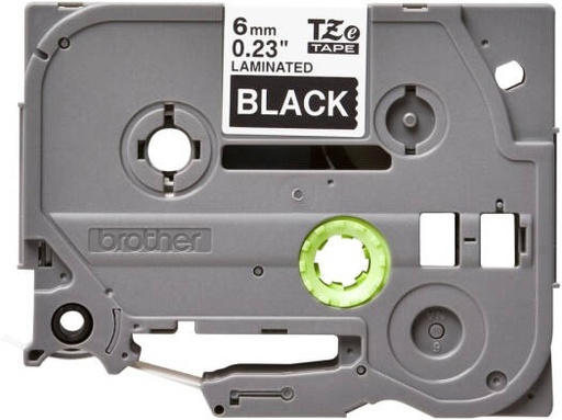 [TZE-315] Brother TZE-315 6mm White On Black Laminated Label Tape | TZE-315