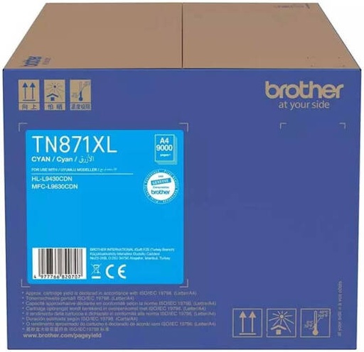 [TN-871XL-Cyan] Brother TN-871XL Toner Cartridge, Up to 9000 Yield, Vibrant Color Output, Cyan | TN-871XL-Cyan