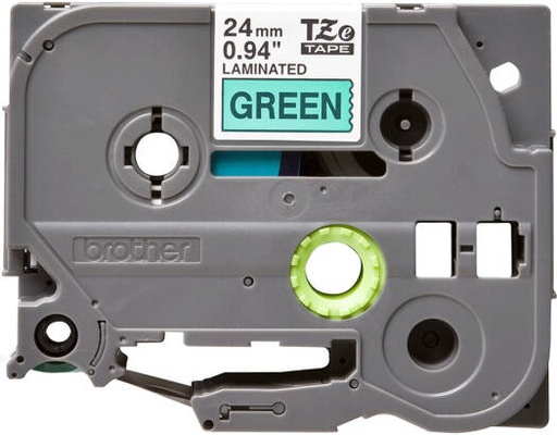 [TZe-751] Brother TZe-751 24mm Black on Green Laminated Tape, 24 mm (W) x 8 m (L), Laminated, Brother Genuine Supplies | TZe-751