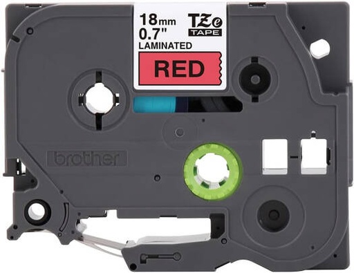 [TZe-441] Brother TZe-441 18mm Black on Red Laminated Tape, 18mm Wide, 8m Long, Laminated for Indoor or Outdoor Use, Water-Resistant | TZe-441