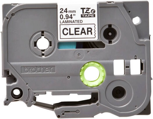 [TZE-151] Brother TZE-151 Cassette Tape, 24mm Width, 8M Length, Black on Clear, Laminated | TZE-151
