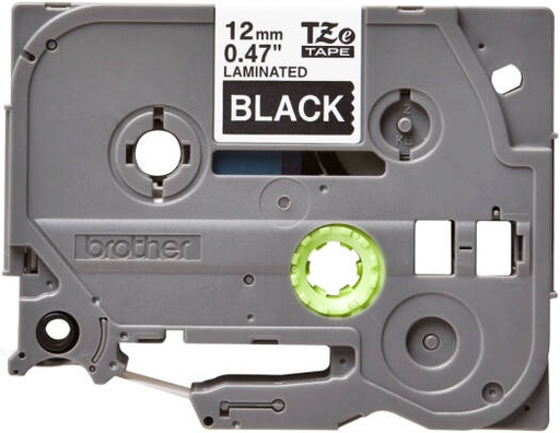 [TZE-335] Brother TZE-335 12mm White On Black Label Tape, 12mm Width, 8M Length, Laminated | TZE-335