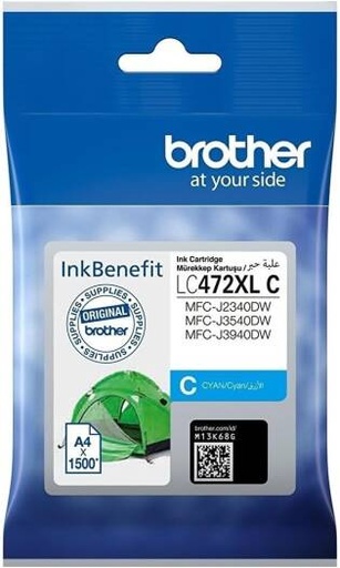 [brother-lc472xl-high-capacity-ink-cartridge-for-brother-mfc-j2340dw-printer-cyan] Brother LC472XL High Capacity Ink Cartridge for Brother MFC-J2340DW Printer (Cyan)