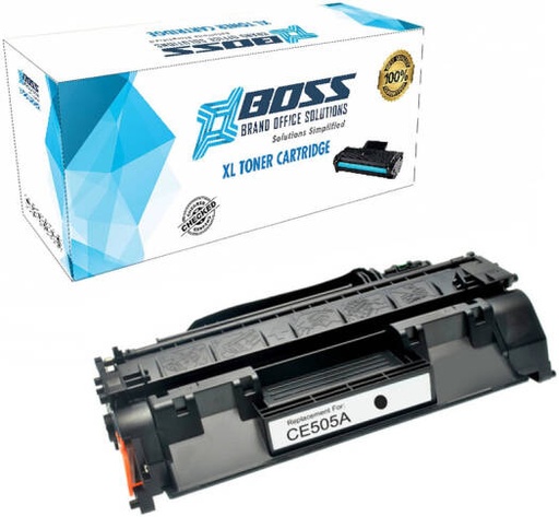 [HP 05A CE505A] BOSS XL Compatible Toner Cartridge, 2300 Pages Page Yield, Laser Print Technology, Smart Resolution Technology, Replacement for HP 05A CE505A, Black | HP 05A CE505A