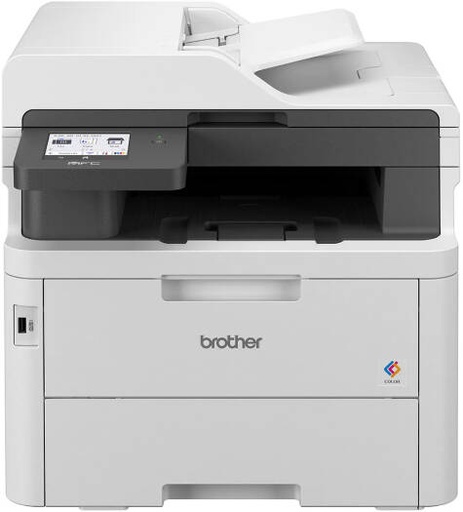 [MFC-L3760CDW] Brother MFC-L3760CDW Color Laser Printer, Print, Scan, Copy, Fax, Up to 26/27 ppm Print Speed, Up to 600 x 600 dpi Resolution, 3.5" Color Touch LCD Display, White | MFC-L3760CDW