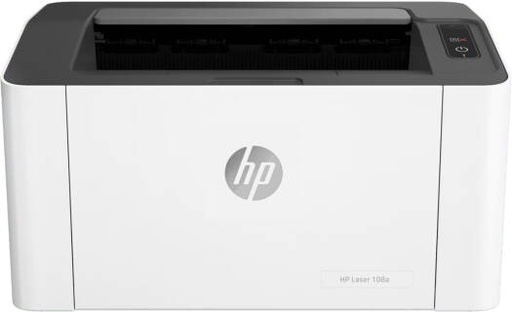 [4ZB79A] HP Laser 108a Printer, Single Function, Print, Hi-Speed USB 2.0, Up to 21 PPM Print Speed, 150-sheet Input Tray, 100-sheet Output Tray, 10,000-page Duty Cycle, White | 4ZB79A