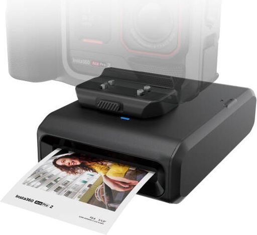 [Pocket Printer] Insta360 Ace Pro 2 Pocket Bluetooth Instant Photo Printer, Portable Wireless Printing, Direct Camera Connection, Compact Design, Fast Print, Black | Pocket Printer