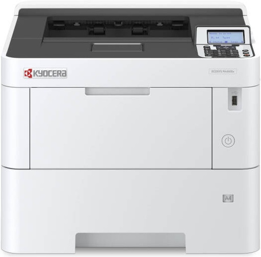 [PA4500x] Kyocera ECOSYS PA4500x A4 Lase Printer, Up to 45ppm Print Speed, 1200x1200 dpi, Auto Double Sided Printing, 5-Line LCD Display, Up to 6 Paper Inputs, Max 2600 Sheet, USB & Network, White | PA4500x