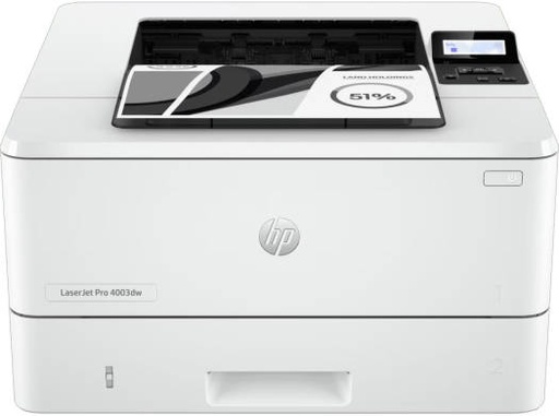 [2Z610A] HP LaserJet Pro 4003dw A4 Laser Printer, LCD Display, Up to 40ppm Print Speed, 1200x1200 dpi Resolution, Up to 80000 Pages Duty Cycle, USB,Ethernet,Wi-Fi, White | 2Z610A