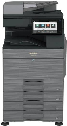 [BP-50C26] SHARP BP-50C26 MFP Color Laser Printer, 26 ppm Print Speed, Std 650 Max 6300 Sheets Paper Capacity, 128GB SSD, 1200 DPI, 10.1" Touch Display, Smart Scanning, Gray | BP-50C26