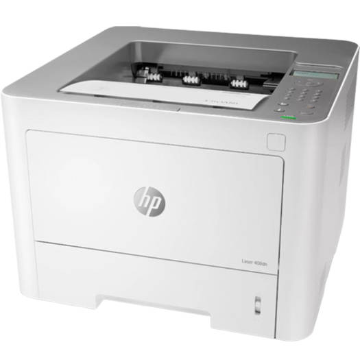 [7UQ75A] HP 408DN Laserjet Monochrome Printer, 40ppm Print Speed Black, 1500-3500 Pages Monthly Duty Cycle, 1200 DPI, USB 2.0 Port, Built In Gigabit Ethernet, 150 Sheets Output Capacity, White | 7UQ75A