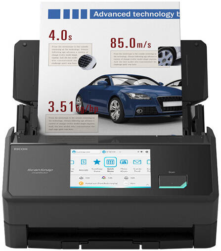 [PA03860-B101] RICOH ScanSnap iX2500 Wi-Fi Enabled, Touch Screen Document Scanner, 45ppm Duplex Scanning, 100 Sheet ADF, 5 Inch Touchscreen, Wi Fi 6 And Bluetooth 5.2, Standard Edition, Black | PA03860-B101