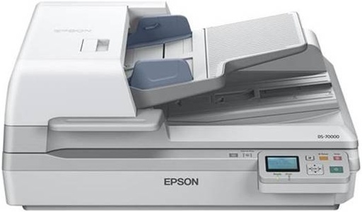 [B11B204331BU] Epson WorkForce DS-70000N Scanner, 200 Sheets ADF, 70 PPM Simplex / 140 IPM Duplex Scan Speed, 600 DPI Resolution, Optical character recognition (OCR), USB-B/Ethernet Port, White | B11B204331BU