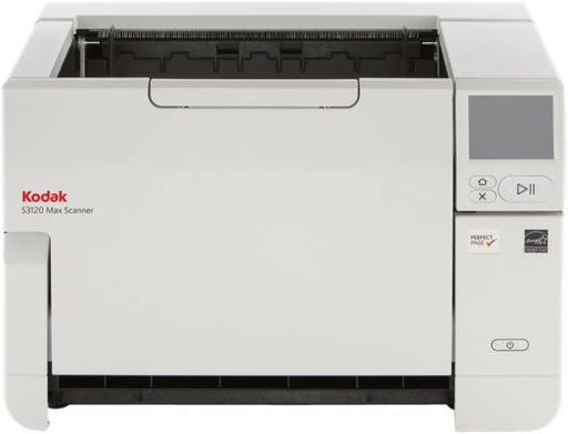 [8009433] Kodak S3120 MAX Scanner, 500 Sheets ADF, 120 PPM Simplex / 240 IPM Duplex Scan Speed, OCR (Optical Character Recognition) Technology, USB-B/USB-A/Ethernet, White | 8009433