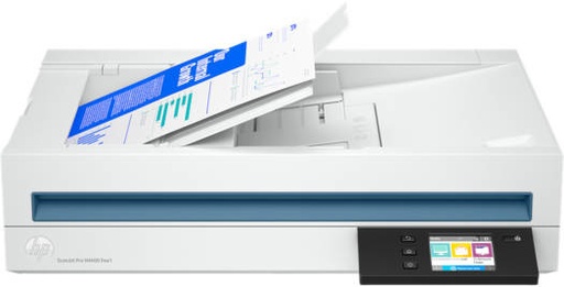 [20G07A] HP ScanJet Pro N4600 FNW1 Flatbed Scanner, Up to 1200 DPI Scan Resolution, 100 Sheets Document Feeder Capacity, 6000 Pages Duty Cycle, Wi-Fi / USB / Ethernet Connectivity, White | 20G07A