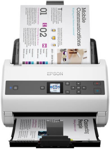 [B11B250401BB] Epson Workforce DS-870, 100-page ADF, 65ppm/130ipm Scanning Speed, Departmental Sheet Fed Scanner, White | B11B250401BB