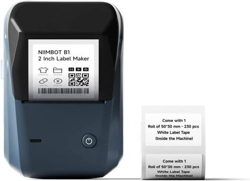 [niimbot-b1-2-inch-label-maker-with-1-roll-free-tape-2-inches-width-business-price-gun-thermal-label-printer-shipping-label-tag-writer-for-home-office-organization-commercial-use] NIIMBOT B1 2 Inch Label Maker with 1 Roll Free Tape 2 inches Width Business Price Gun Thermal Label Printer Shipping Label Tag Writer for Home Office Organization Commercial Use