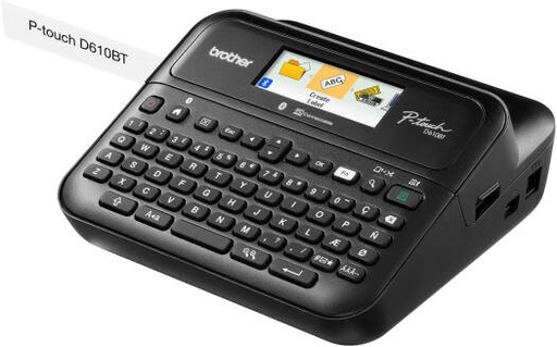[PTD-610BT] BROTHER PT-D610-BT Label Printer with Bluetooth, 30mm/sec, Print Speed, Color Display, Print up to 24mm TZe Laminated Tapes Width, Arabic / Persian & English, Black | PTD-610BT