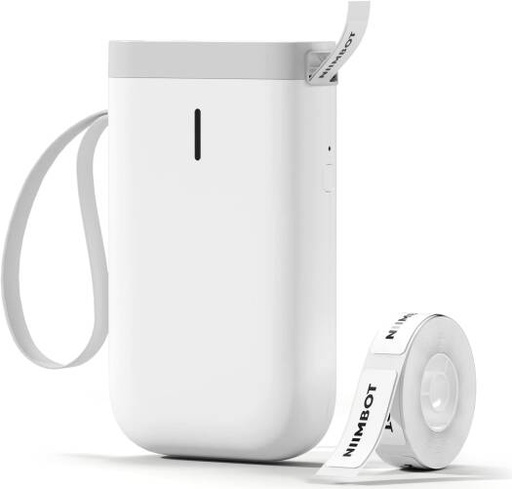 [DD11-W-1] NIIMBOT D11 Label Maker Machine with Tape, Portable Bluetooth Thermal Label Printer Wireless Connection Rechargeable Labeler, White | DD11-W-1