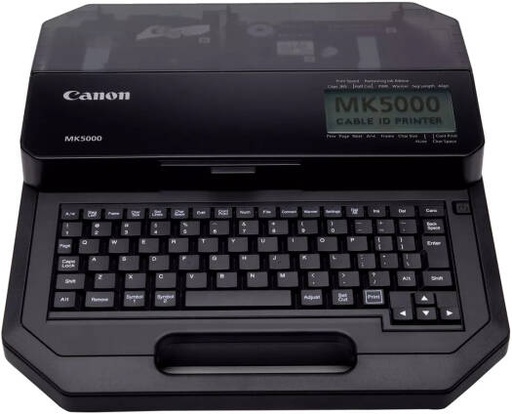 [MK5000] Canon MK5000 Cable ID Printer, 300 dpi Resolution, Thermal Transfer Technology, USB-A 2.0 | Bluetooth, Backlit Monochrome LCD Display, Black | MK5000
