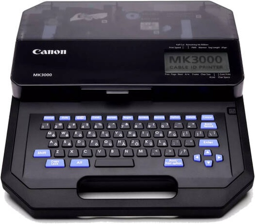 [MK3000] Canon MK3000 Cable ID Printer, resolution up to 300 dpi, 25mm per Second Print Speed, Backlit LCD display, Thermal Transfer Technology, Black | MK3000