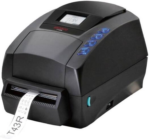 [T43R] Sbarco T43R Thermal Transfer Label Printer, 3" IPS Print Speed, 300 dpi Resolution, 50" Max Print Length, 80mm Print Width, PCX, Direct Binary Graphic Image, Black | T43R
