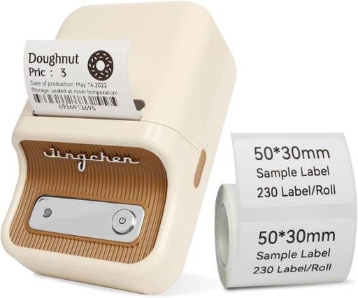 [b21-label-maker-2-inch-barcode-printer-portable-sticker-maker-machine-for-barcode-name-address-labeling-mailing-home-office-small-business-compatible-with-phonespc-white] B21 Label Maker, 2 Inch Barcode Printer, Portable Sticker Maker Machine for Barcode, Name, Address, Labeling, Mailing, Home, Office & Small Business, Compatible with Phones&PC-White