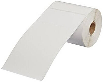 [TS-BLTT100150T] Posmea Eco Standard 1101d Semi-Permanent Adhesive, 45gsm, Uncoated DT, 100mmx150mm, 3" Core, 1000 Labels, Roll, Straight Format, White | TS-BLTT100150T