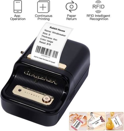 [label-printer-portable-wireless-bt-thermal-label-maker-sticker-printer-with-rfid-recognition-great-for-supermarket-clothing-jewelry-retail-store-home-labeling-barcodes-price-name-printing] Label Printer Portable Wireless BT Thermal Label Maker Sticker Printer with RFID Recognition Great for Supermarket Clothing Jewelry Retail Store Home Labeling Barcodes Price Name Printing